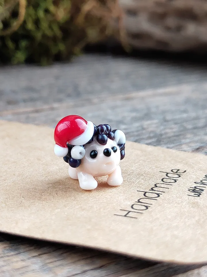 MINIATURE ANIMALS Hedgehog figurine Hedgehog miniature Baby Hedgehog Glass Hedgehog decor Hedgehog gift Tiny Hedgehog Fairy garden animal