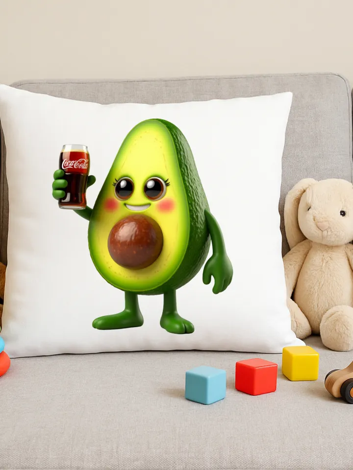 Funny Avocado with Drinks PNG Set