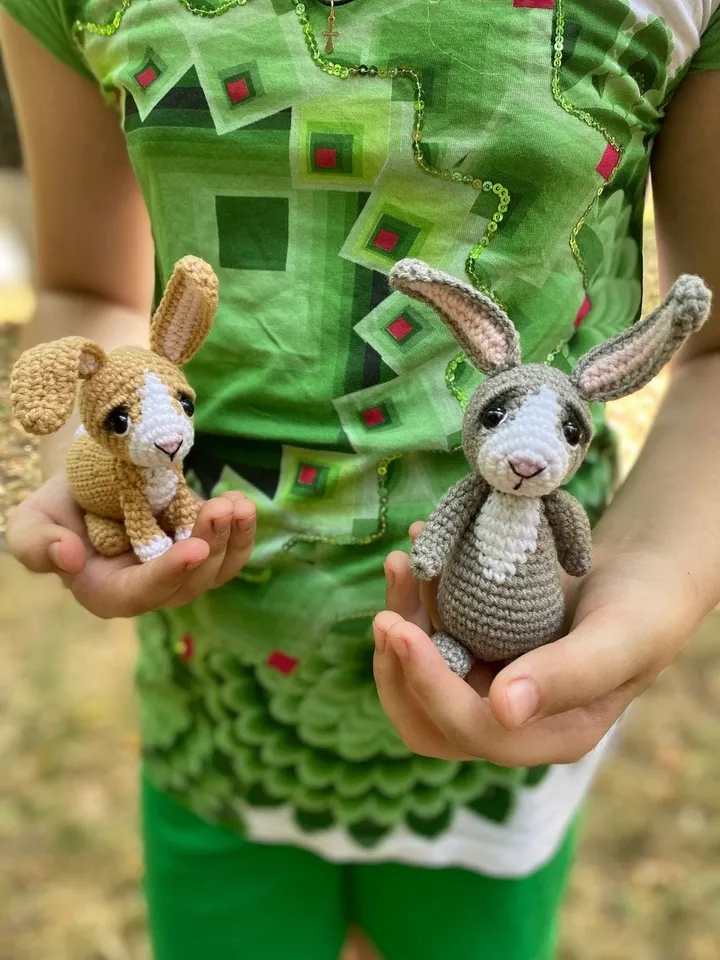 PDF Rabbit Crochet pattern, Crochet SET Animal Pattern, Crochet bunny, Amigurumi baby toy, Crochet Cute bunny Amigurumi, realistic amigurumi