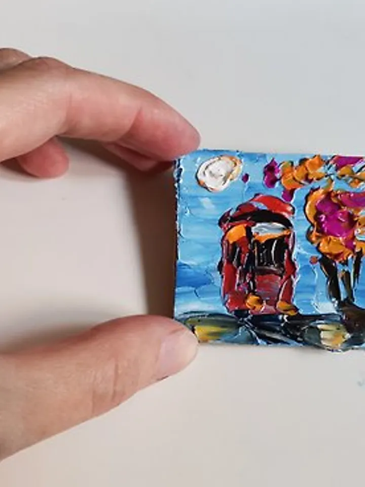 手工油畫 Tram Japanese 油畫原作 Painting Hand Painted 油畫 by Verafe