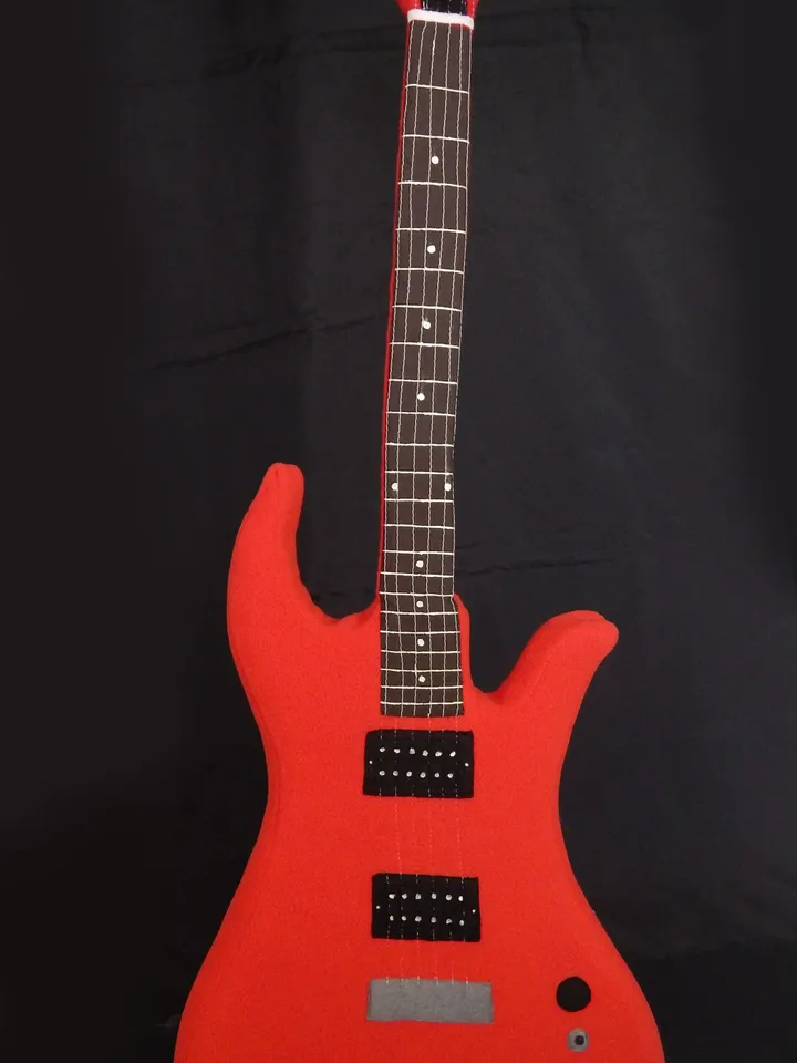 Red plush guitar
