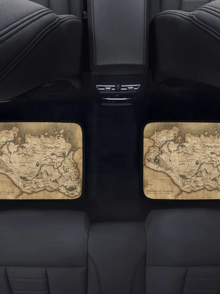 Skyrim World Map Back Car Floor Mats Set of 2