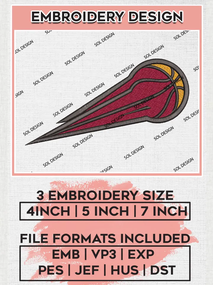 Sioux Falls Skyforce Team Logo Embroidery Designs, NBA G League Team Embroidery Files, Basketball Machine Embroidery Designs, NBA Sioux Falls Skyforce Team Logo, Sport Machine Embroidery Design, Digital Download