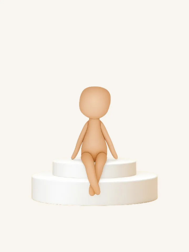 Set of 10 Almond Textile Blank Dolls – Wholesale Soft Body Crafting Dolls (8 inch)