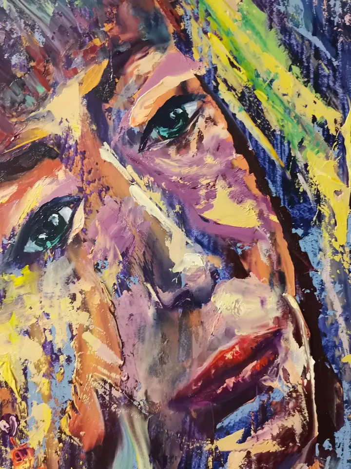 Female artist Girl Beauty Love Art Original Oil Painting Artist Svinar Oksana