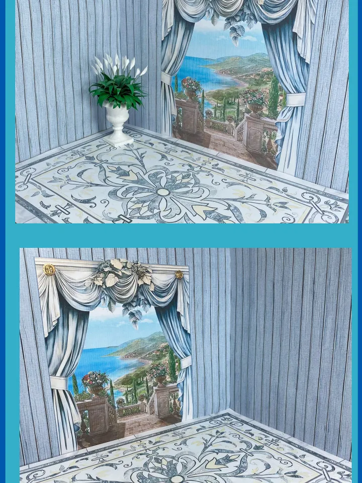 Photo background for a doll room. 1:12. Digital.