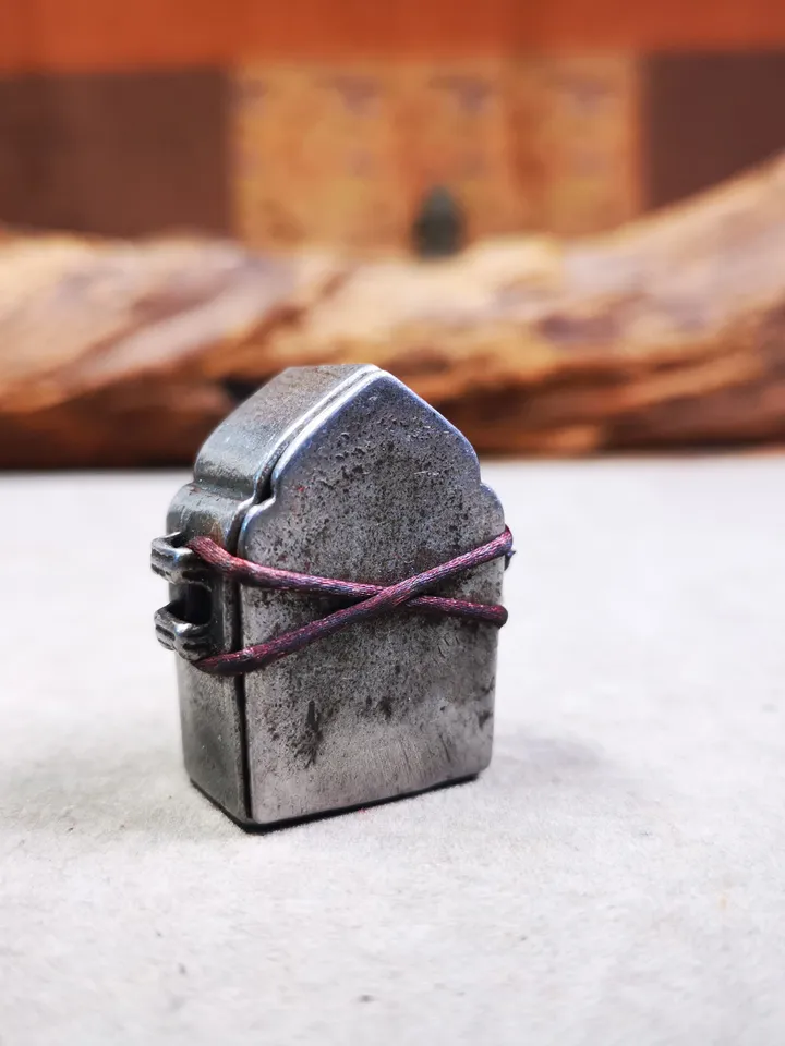 Gandhanra Antique Gau Ghau Shrine,Mini Tibetan Buddhist Altar Amulet Pendant,Made of Cold Iron