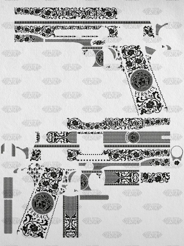 VECTOR DESIGN Colt 1911 government Versace scrollwork