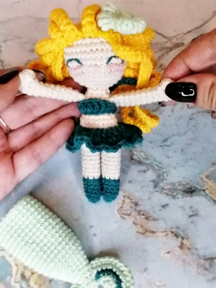 PDF Crochet Pattern Mermaid doll, Amigurmi mermaid, pattern crochet doll, pattern crocheted doll with hair, amigurumi doll, sea toy pattern