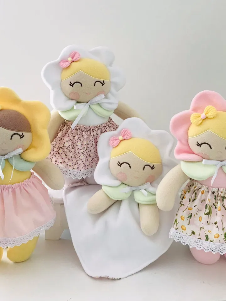 Easy flower doll pattern PDF