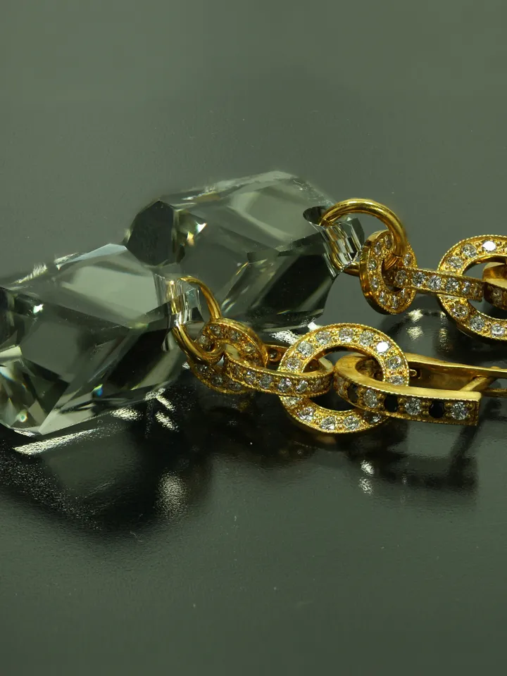 Earrings with Swarovski crystals. Disassemblable silver\gold\zircons