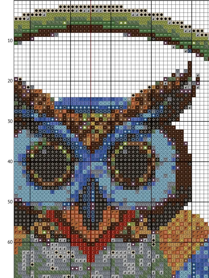 Cross stitch pattern PDF, Owl 002