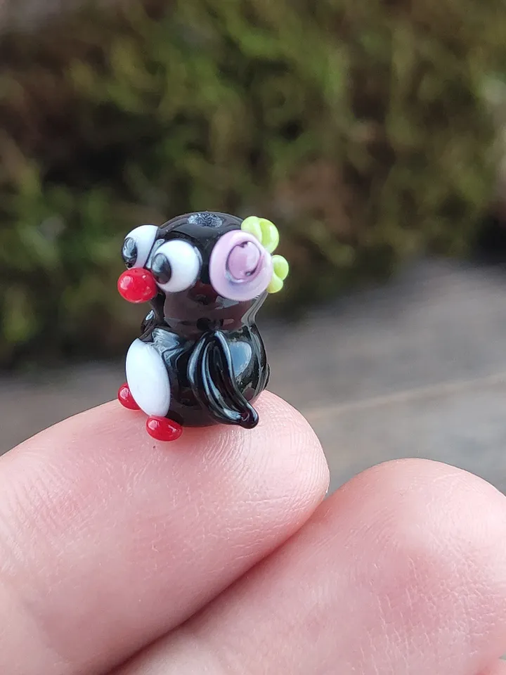 MINIATURE ANIMALS Penguin figurine Penguin miniature Baby penguin Glass penguin decor penguin gift Tiny Penguin Glass figurines Ornaments