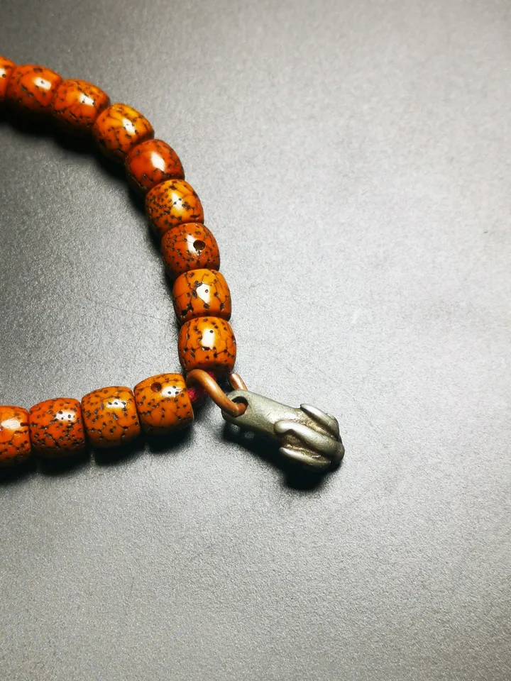 Gandhanra Handmade Dragon Mala Counter Pendant,OM Bead Amulet, Prayer Beads Accessories,Made of Cold Iron