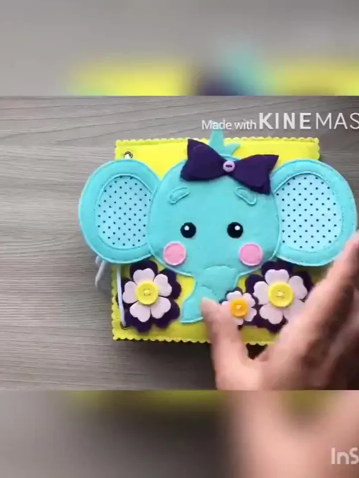 Animals Felt Quiet book Pattern PDF, Felt activity book pattern, Baby Soft book template, Quiet book sewing ideas for toddler