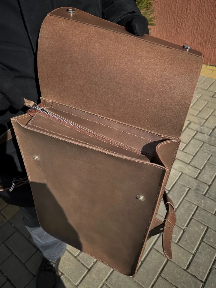 PDF pattern of a leather backpack in an enlarged size - pattern for a city backpack - Download PDF & video TUTORIAL