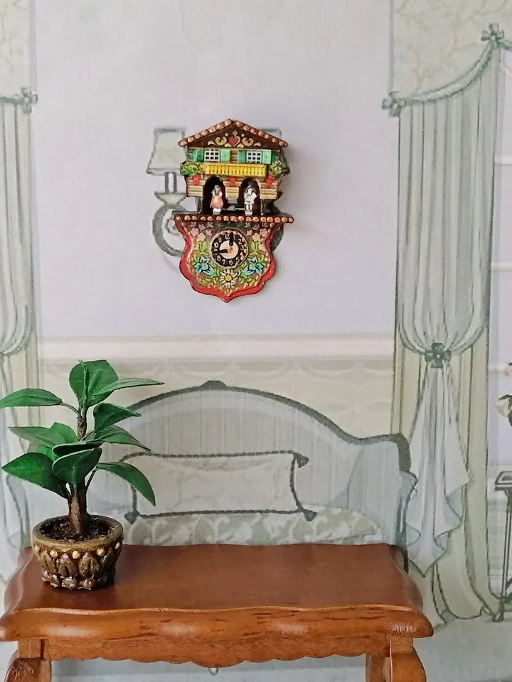Dollhouse clock. Scale 1:12