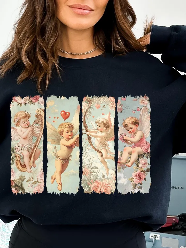 Retro Cupid Coquette bow Png, Retro Valentine Shirt Design, Baby Cupid png, Valentine's Day Png, Valentine Love Png, valentine's day bow png