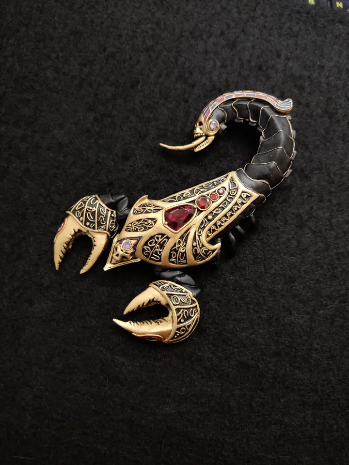 Scorpion brooch, Gold Scorpion, Scorpion Jewelry, Brooch insect, Scorpion