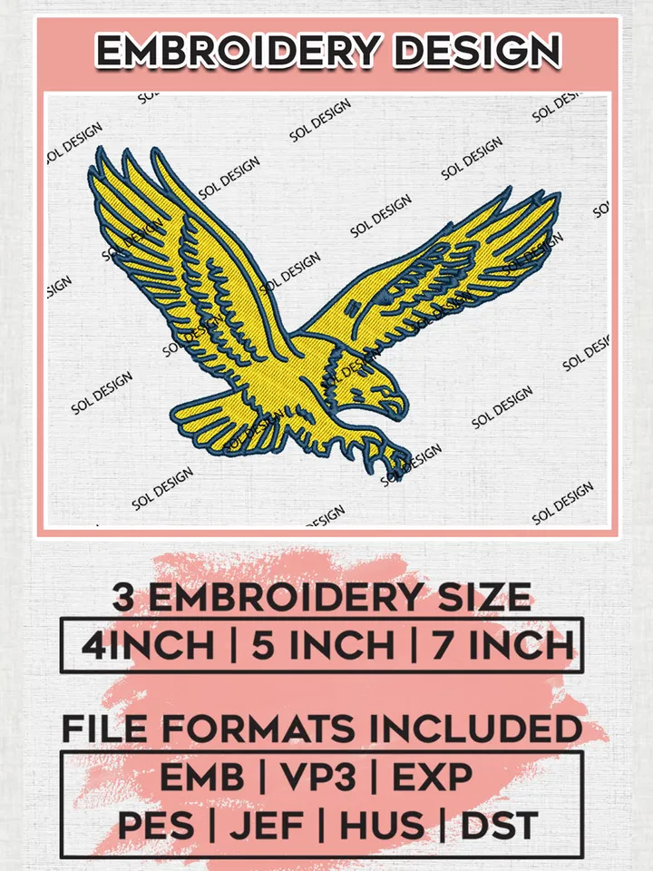 Coppin State Eagles Embroidery Designs, NCAA Logo Embroidery Files, NCAA Coppin State Eagles Logo, NCAA Embroidery Designs, Machine Embroidery Designs, Digital Download