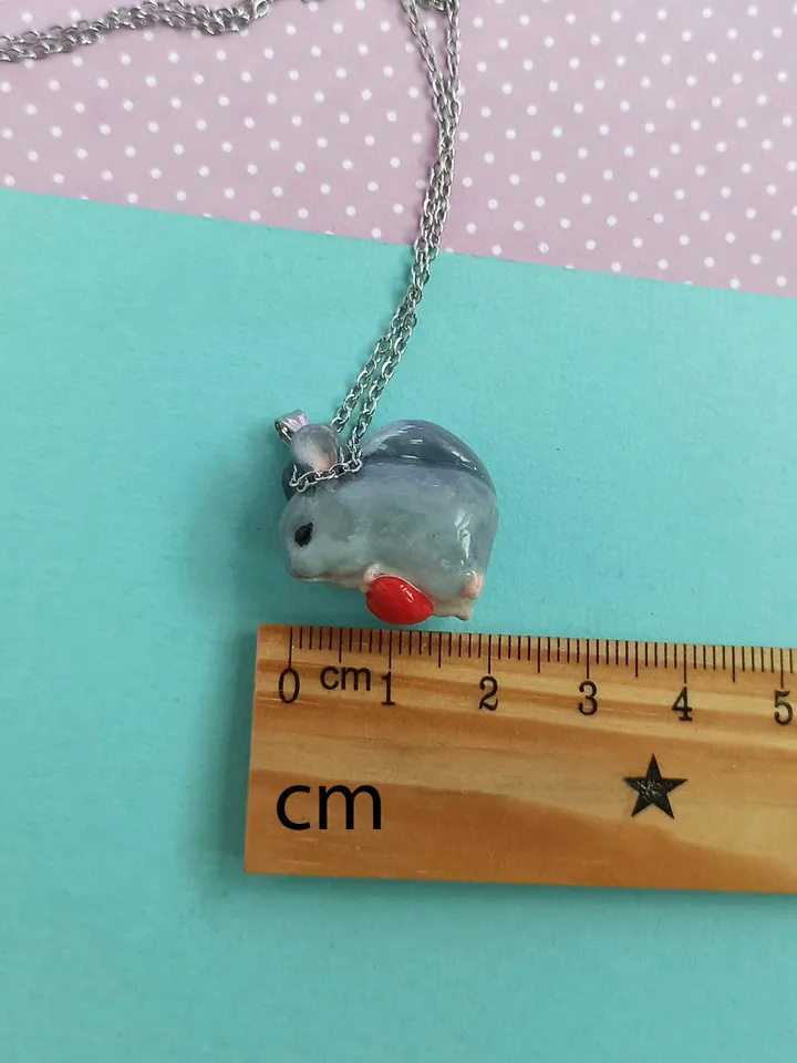 Handmade chinchilla necklace perfect for your daughter (pre-order)