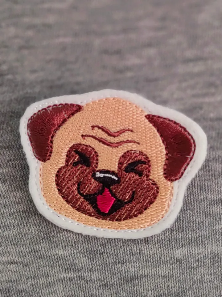 Machine embroidery design CUTE PUG