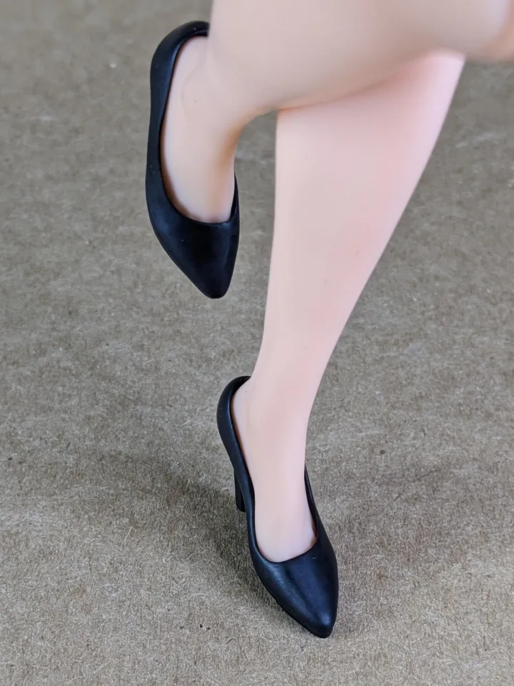 Classic black heels shoes for 30 cm fashion female dolls