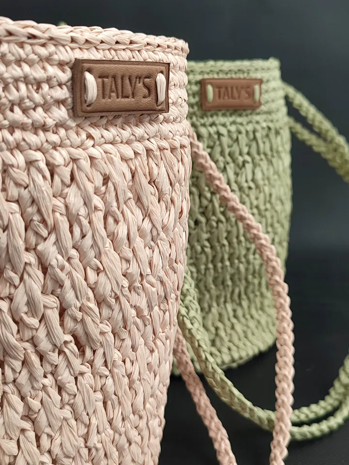 Handmade Raffia Crochet Basket Bag - Womens Fashion Accessory