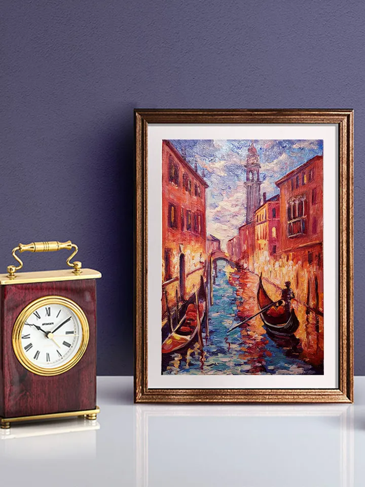 Venice Oil Painting Italy Cityscape Originsl Art by 8x6 inch