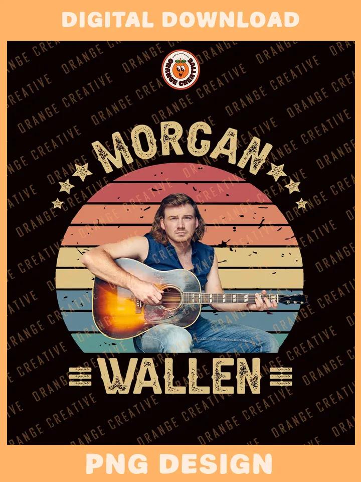 Retro Mor.gan Wallen Bootleg T-shirt PNG, 90s Bootleg Template, Graphic Wallen PNG Files, Custom Bootleg Rap Tee, Digital Download