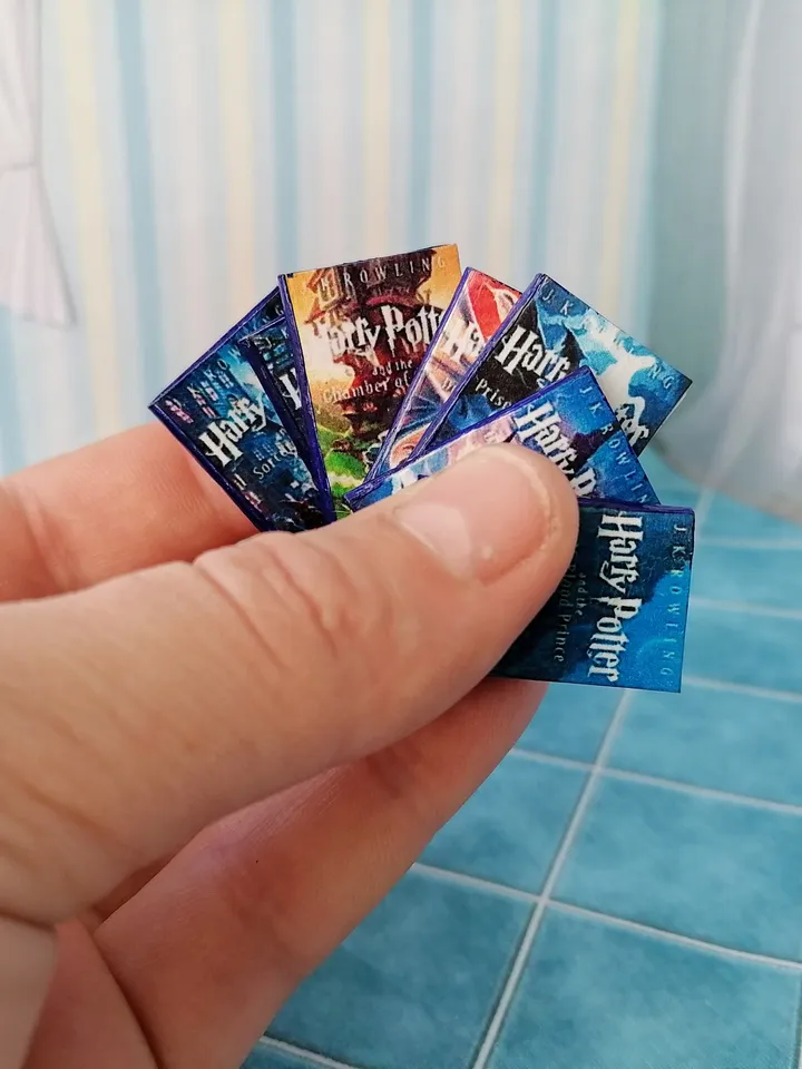 Harry Potter book set. 7 books. Imitation. Puppet miniature .1:12.