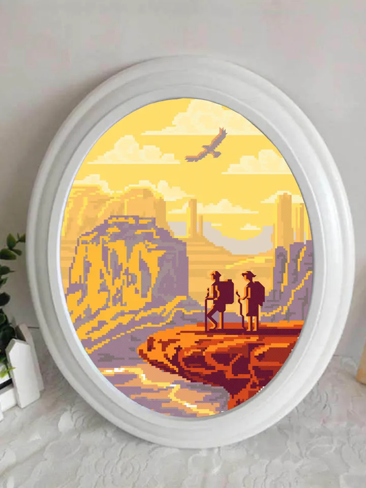 Zion national park cross stitch pattern download PDF Monument Valley cross stitch Arizona Utah cross stitch modern Adventure awaits #L22