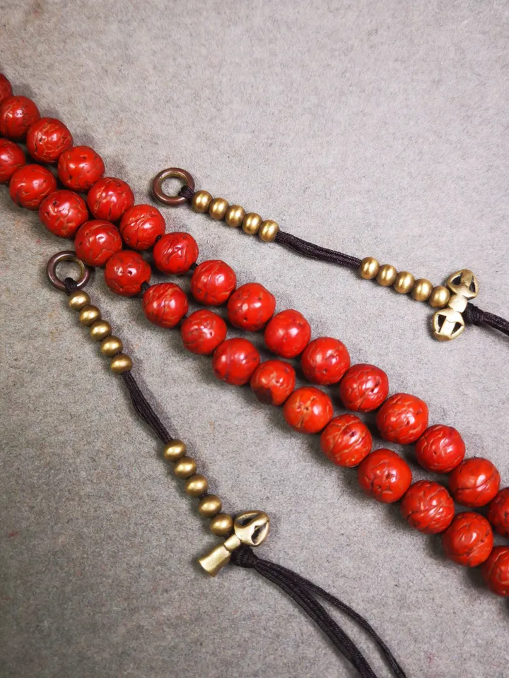 Gandhanra Handmade Tibetan Buddhist Mala Counters,Prayer Bead Counters,with Dorje and Vajra  Pendant, Made of  Brass,Mini Size