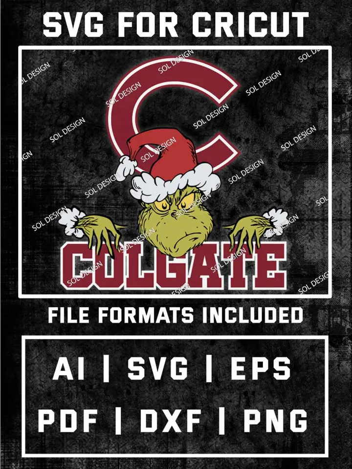 Grinch Colgate Raiders SVG, NCAA SVG Design, NCAA Colgate Raiders SVG, NCAA Raiders Cricut, Christmas Svg, Grinch svg, Digital Download