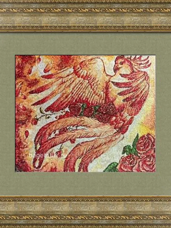 Magic bird photo stitch Machine Embroidery Design