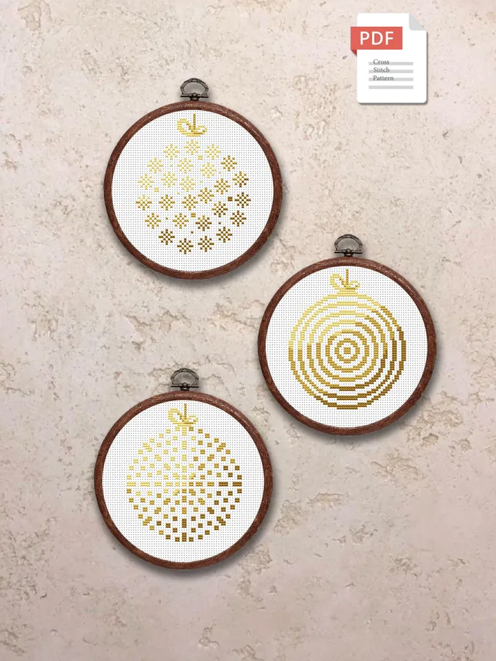 Set of Christmas Toys Cross Stitch Pattern, Christmas Cross Stitch Pattern, Christmas Pattern, Christmas Gift, Christmas Decor #hld033