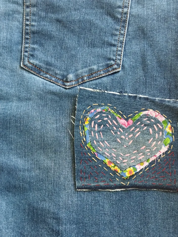 Denim patches,Patches, stripe, for decoration, denim