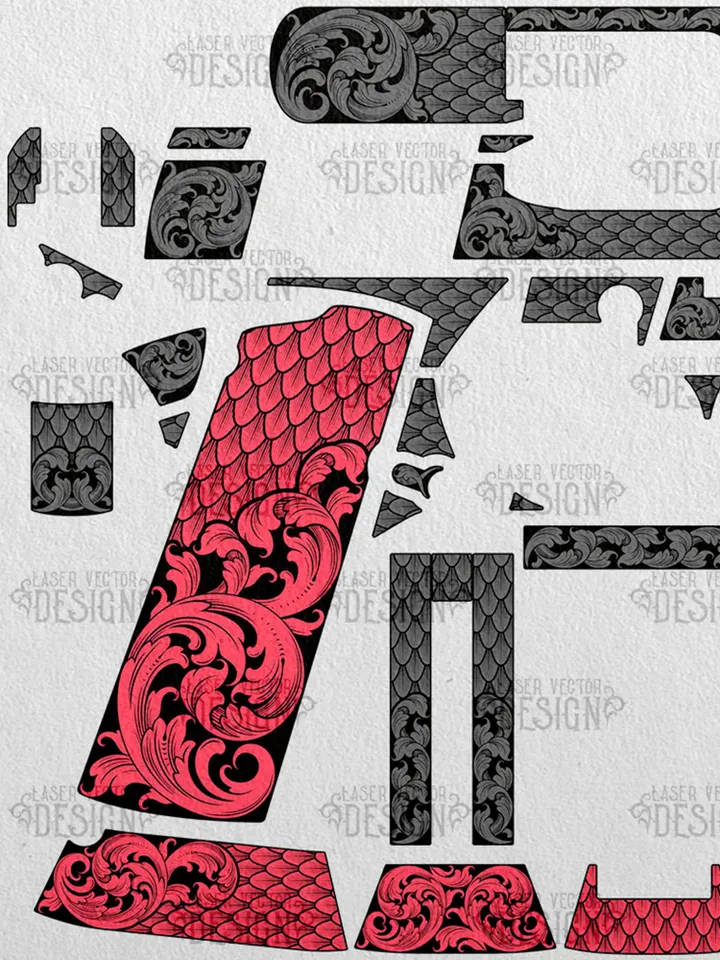 VECTOR DESIGN Rock Island Armory TAC Ultra FS HC Scrollwork and snake scales