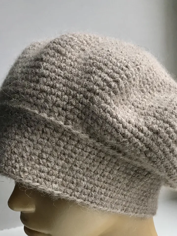 Crochet pattern woolen beret hat Printable PDF pattern