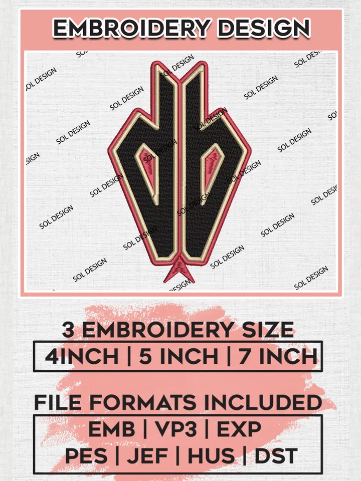 Arizona Diamondbacks Machine Embroidery Design Files, MLB Arizona Diamondbacks Team Embroidery, MLB Teams, 3 sizes, MLB Machine embroidery designs, Digital Download