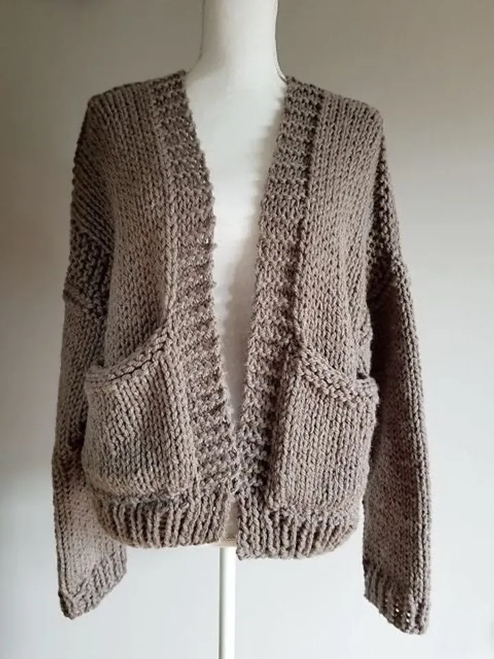 Cardigan pattern, chunky cardigan pattern, easy women cardigan , knitting patterns pdf