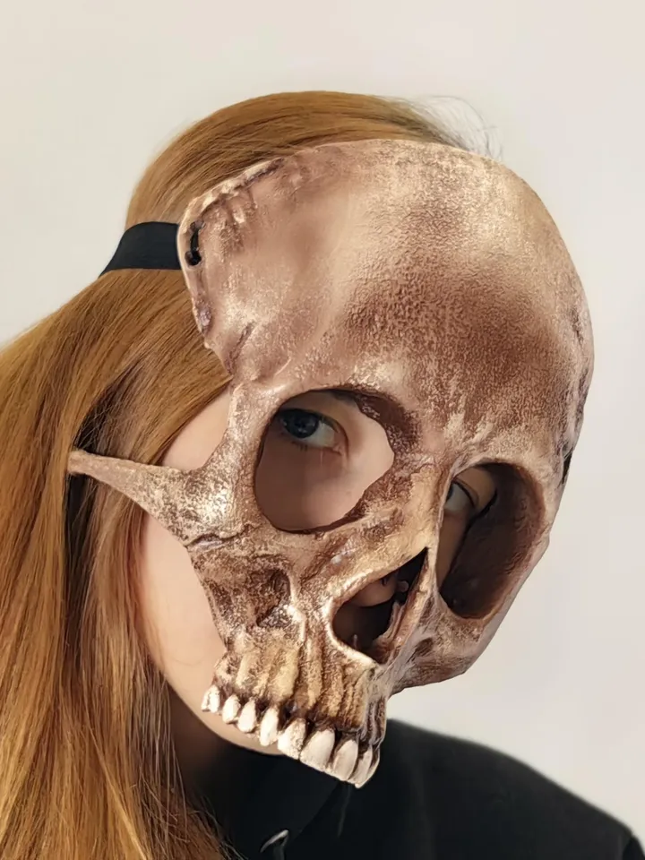 Human Skull Mask, Realistic face Mask, skull face mask, Horror Mask, resin skull mask, pagan mask, ritual mask, shamanic mask