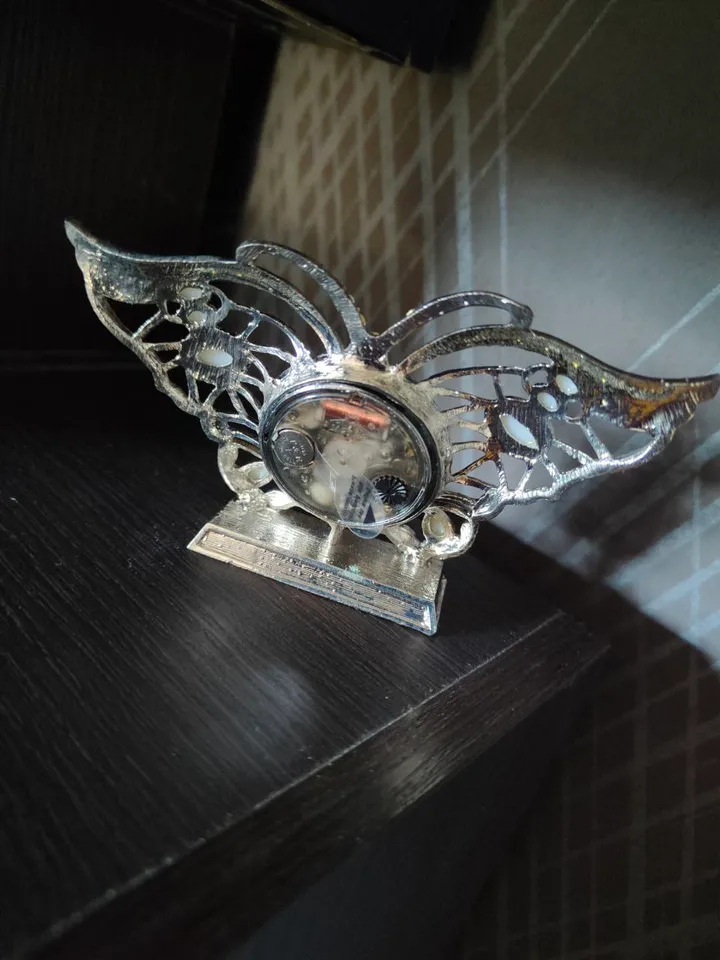 Miniature boudoir clocks,Vintage clock,quartz watch,Butterflyco style,metal watches,watches for collection,antique watch,clockwork hook