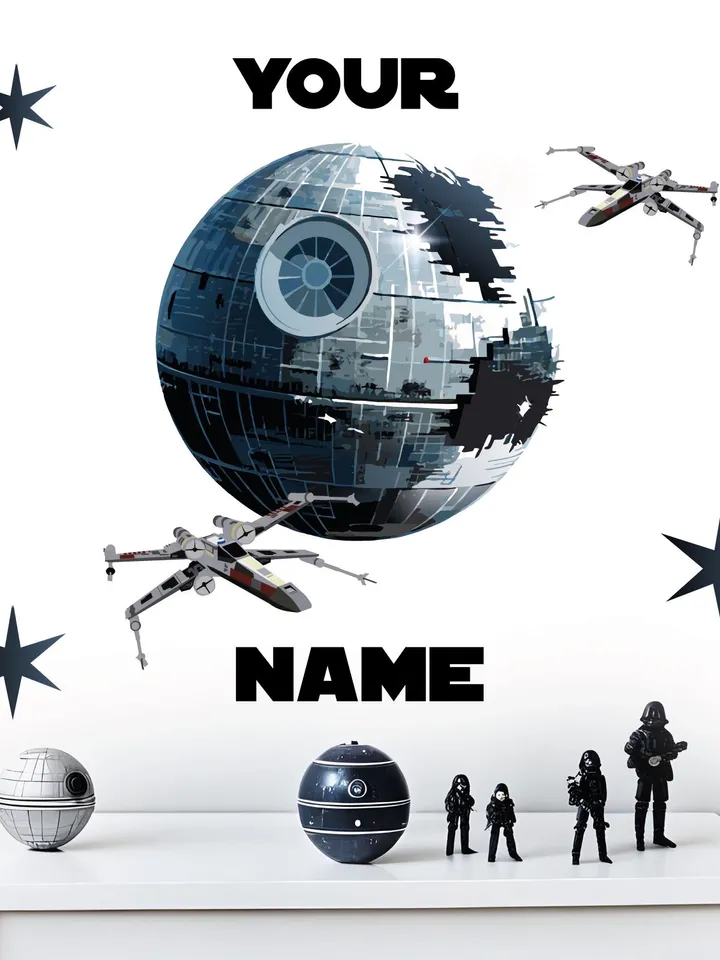 Personalized Star wars Wall Decals Name Custom Kids Stickers el181