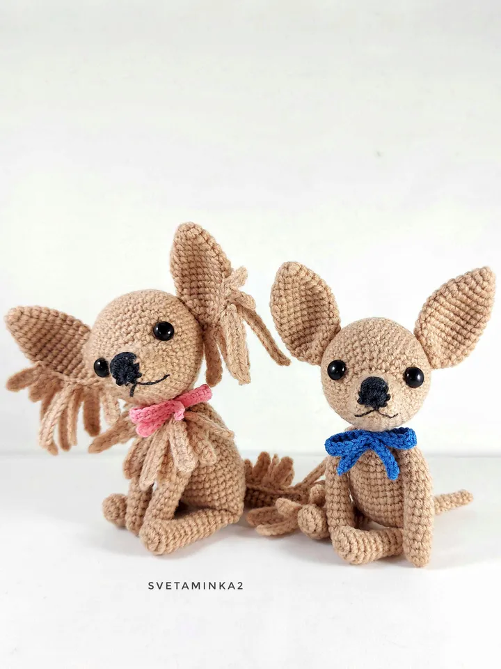 Chihuahua Crochet Pattern Amigurumi Dog. Digital Download. PDF.