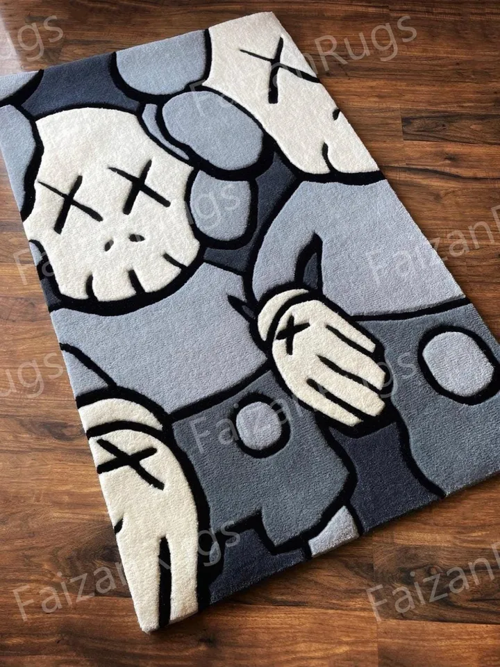 Kaws Handmade 100% Wool Rugs | Case Rugs and Carpets | Handmade Carpet For Living Room | Dining Room | Hallway | Multiroom Carpets | Drawing