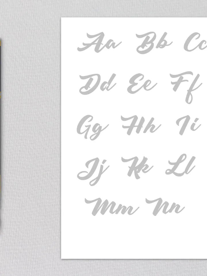 Calligraphy Practice Sheets, brush lettering, modern calligraphy