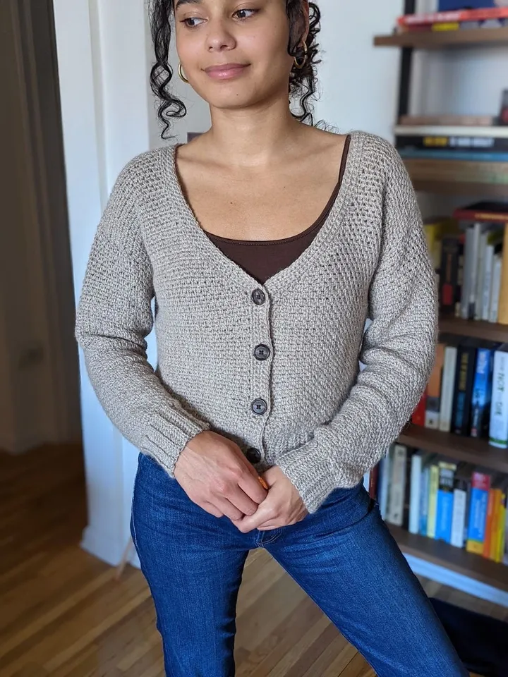 Crochet cardigan pattern, easy cardigan women ladies, card for beginner pdf