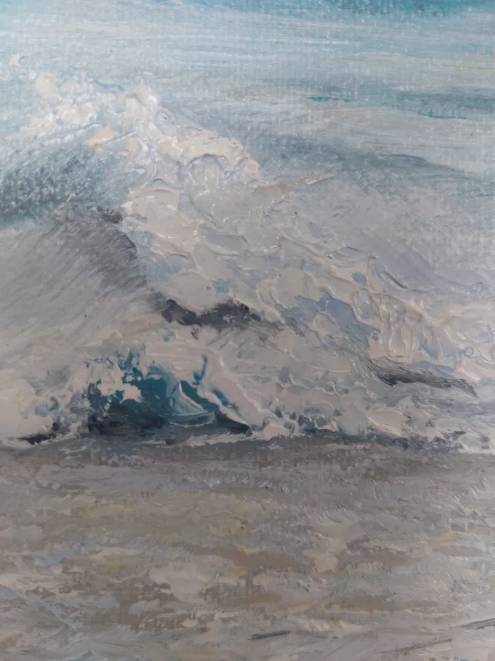 Oil painting on canvas sea 12x16 inches. Artist Marina Danilova