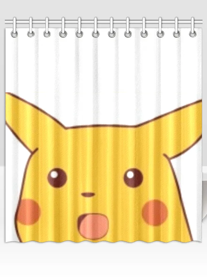 Surprised Pikachu Meme Shower Curtain
